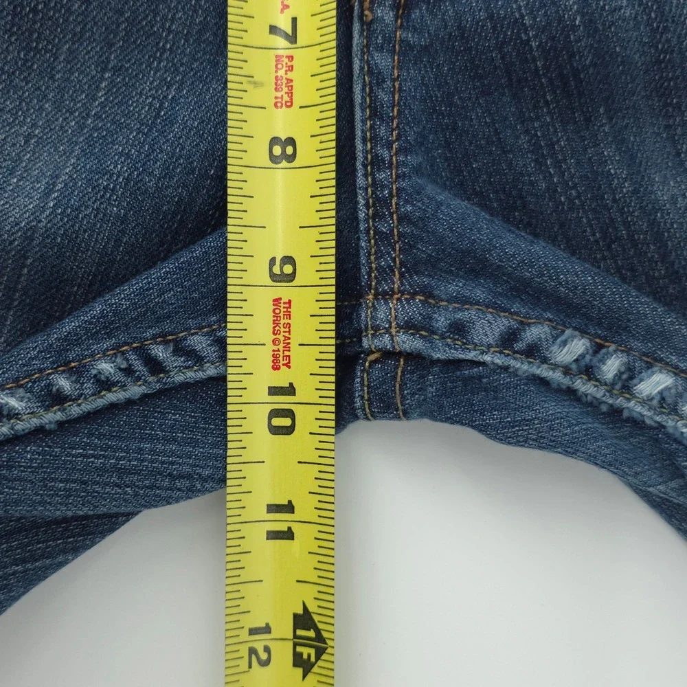 Lucky Brand Womens Jeans Easy Rider 8/29 Blue Straight Leg Button Fly Pic Stitch